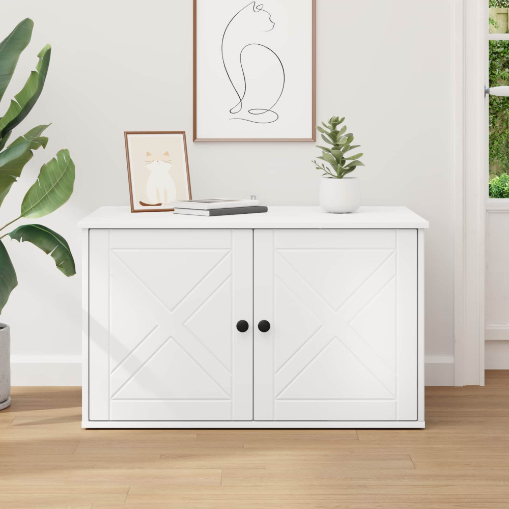 Produktbild för Katt hus Vit 85 x 55 x 50,5 cm Konstruerat trä