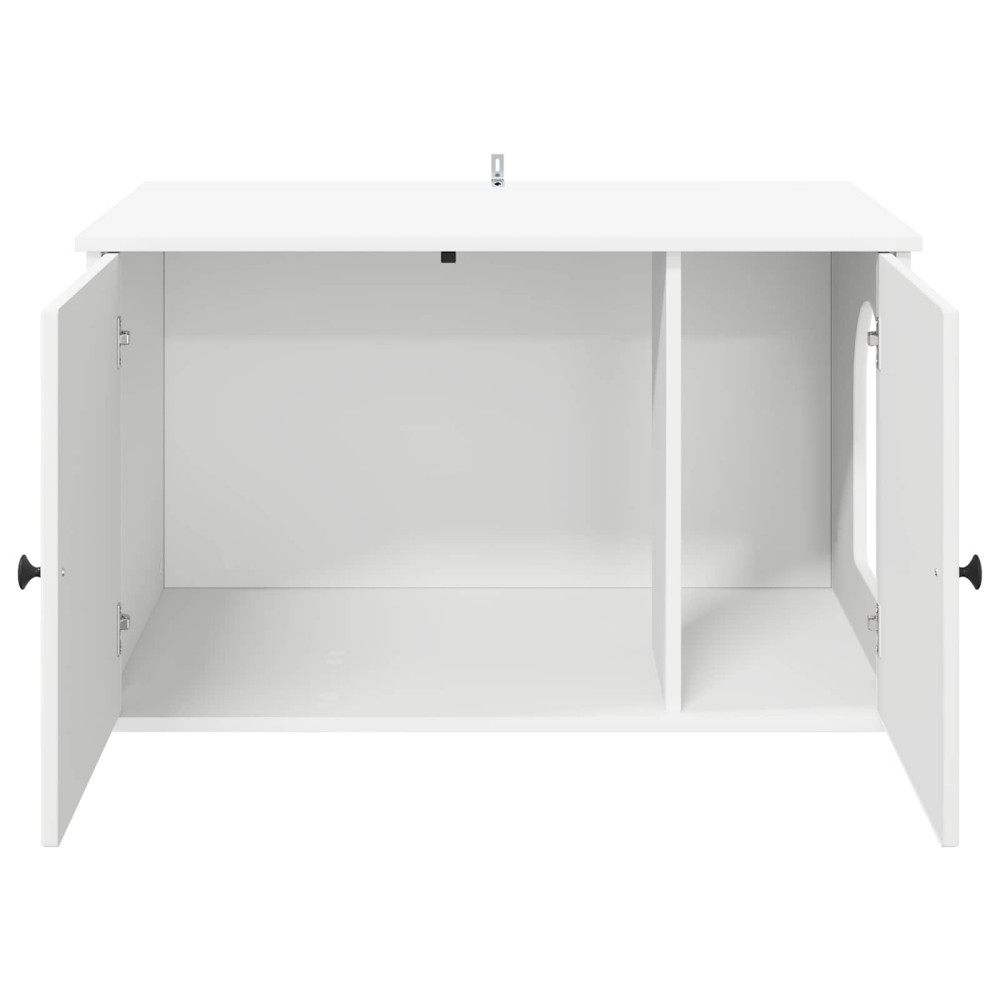 Produktbild för Katt hus Vit 85 x 55 x 50,5 cm Konstruerat trä