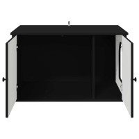 Produktbild för Katt hus Svart 85 x 55 x 50,5 cm Konstruerat trä