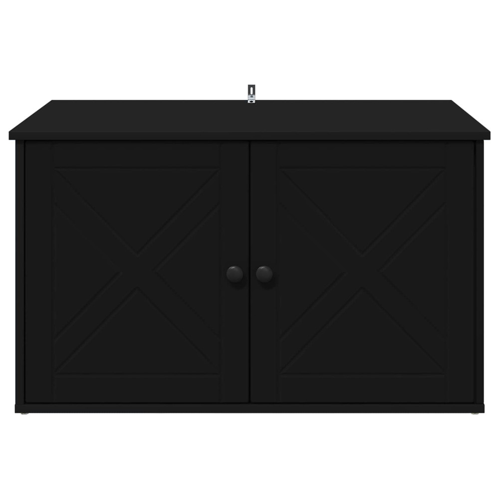 Produktbild för Katt hus Svart 85 x 55 x 50,5 cm Konstruerat trä