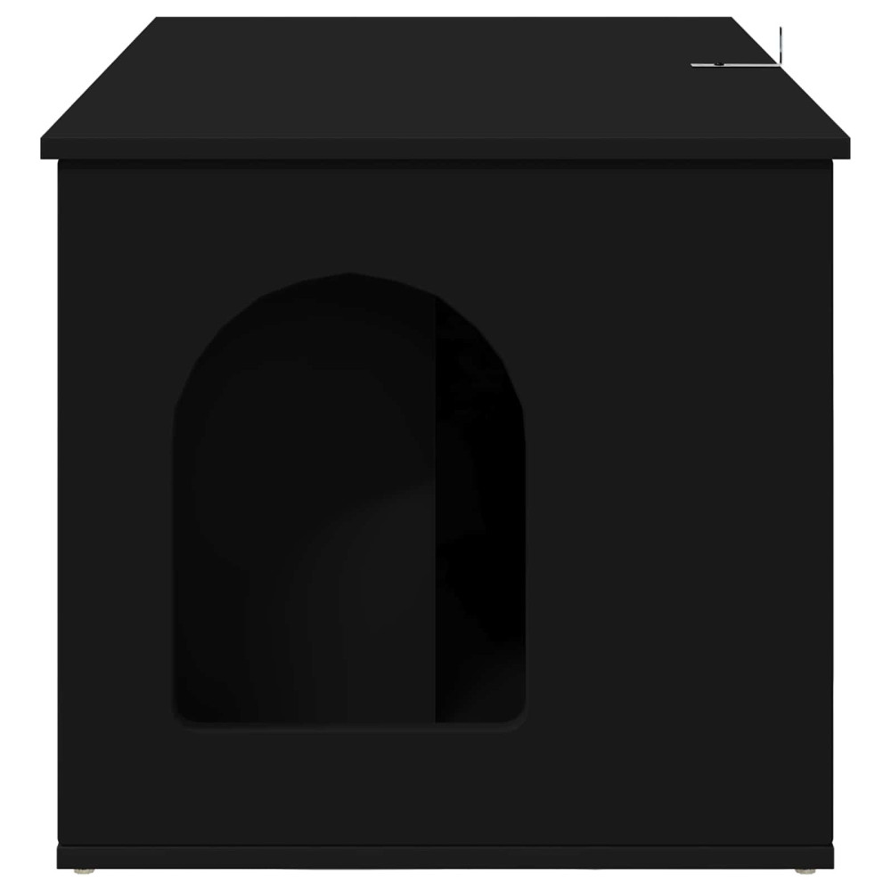 Produktbild för Katt hus Svart 85 x 55 x 50,5 cm Konstruerat trä