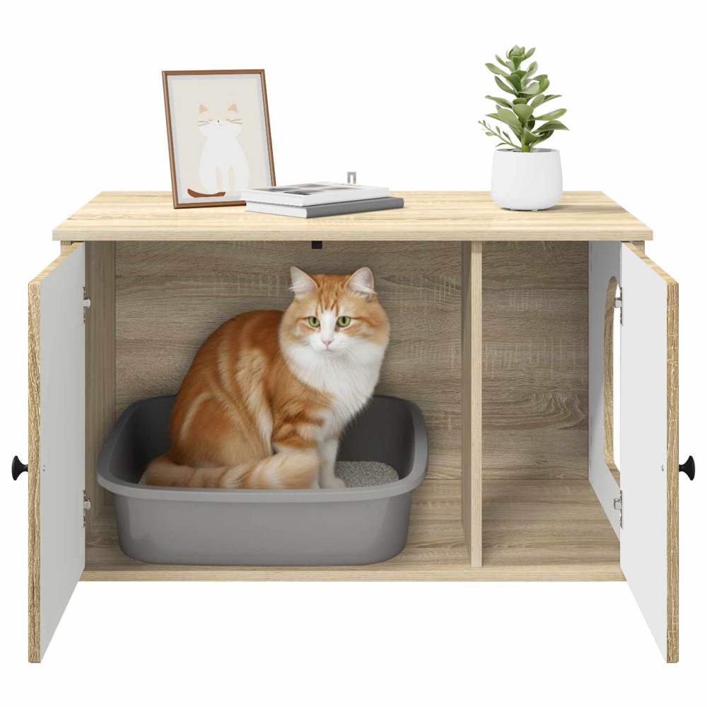 Produktbild för Katt hus Sonoma 85 x 55 x 50,5 cm Konstruerat trä