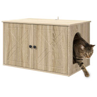 Produktbild för Katt hus Sonoma 85 x 55 x 50,5 cm Konstruerat trä