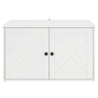 Produktbild för Katt hus Glansig Vit 85 x 55 x 50 cm Konstruerat trä