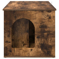 Produktbild för Katt hus Rökt ek 85 x 55 x 50 cm Konstruerat trä