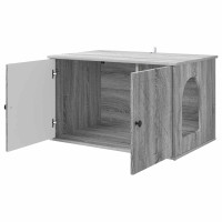 Produktbild för Katt hus Grå Sonoma 85 x 55 x 50 cm Konstruerat trä