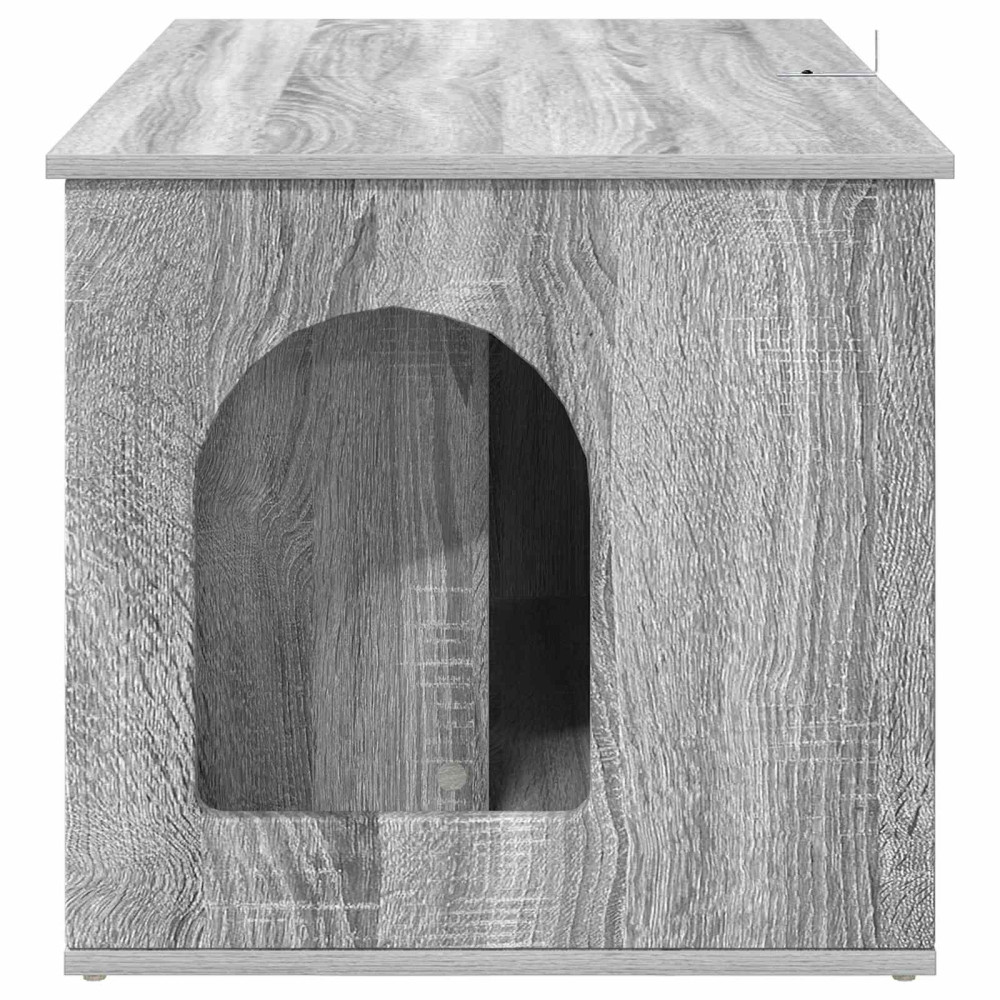 Produktbild för Katt hus Grå Sonoma 85 x 55 x 50 cm Konstruerat trä