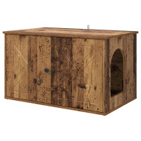 Produktbild för Katt hus Gammalt trä 85 x 55 x 50 cm Konstruerat trä