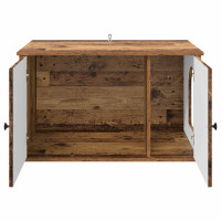 Produktbild för Katt hus Gammalt trä 85 x 55 x 50 cm Konstruerat trä