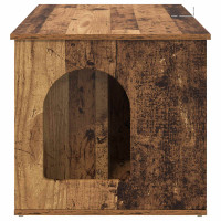 Produktbild för Katt hus Gammalt trä 85 x 55 x 50 cm Konstruerat trä