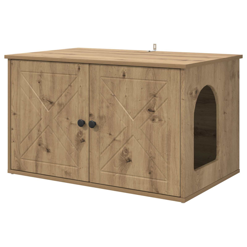 Produktbild för Katt hus Artisan Ek 85 x 55 x 50 cm Konstruerat trä