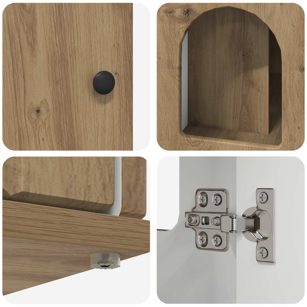 Produktbild för Katt hus Artisan Ek 85 x 55 x 50 cm Konstruerat trä