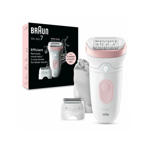 Braun Braun Silk-épil 7 7-030, Rosa, Vit, 40 pincetter, MicroGrip,...