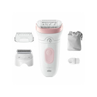 Produktbild för Braun Silk-épil 7 7-030, Rosa, Vit, 40 pincetter, MicroGrip,...