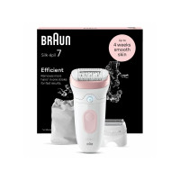 Produktbild för Braun Silk-épil 7 7-030, Rosa, Vit, 40 pincetter, MicroGrip,...