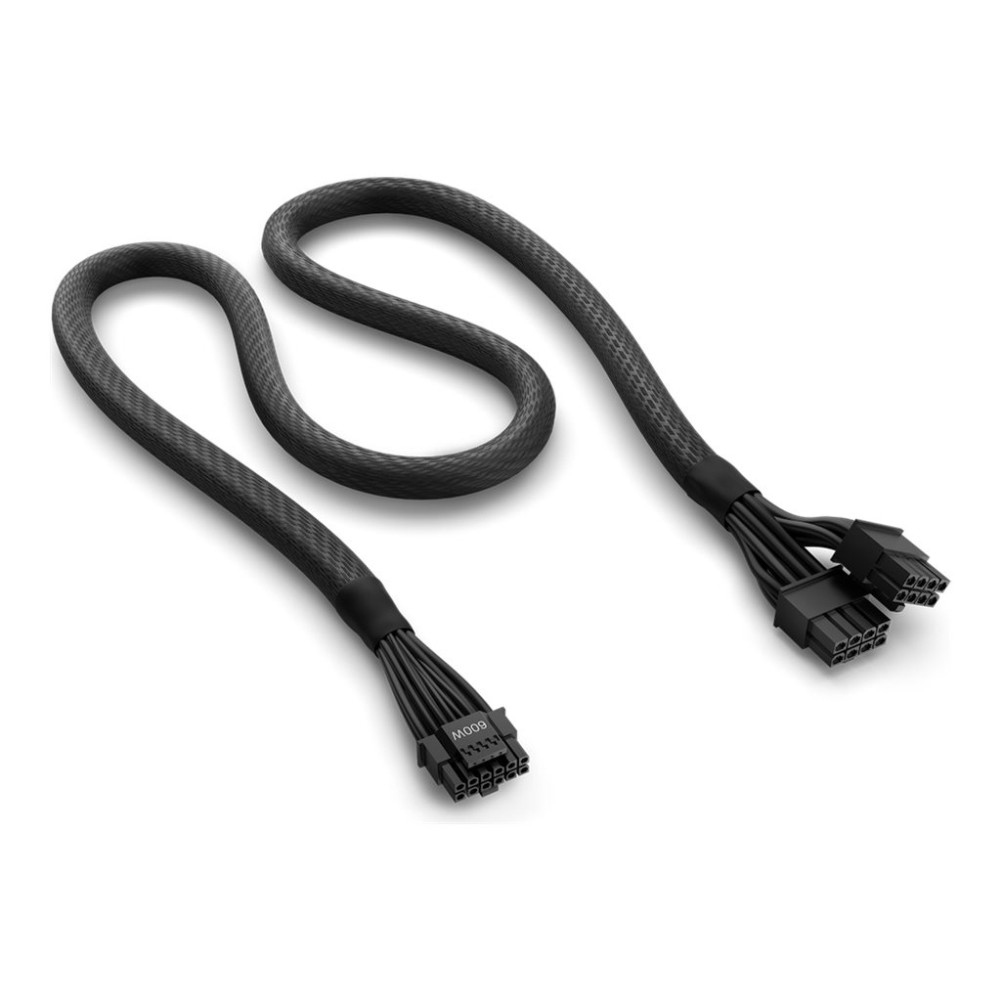 Produktbild för NZXT 12VHPWR Adapter Cable - strömkabel - 16-stifts PCI-matning till 8-stifts PCIe-ström - 65 cm