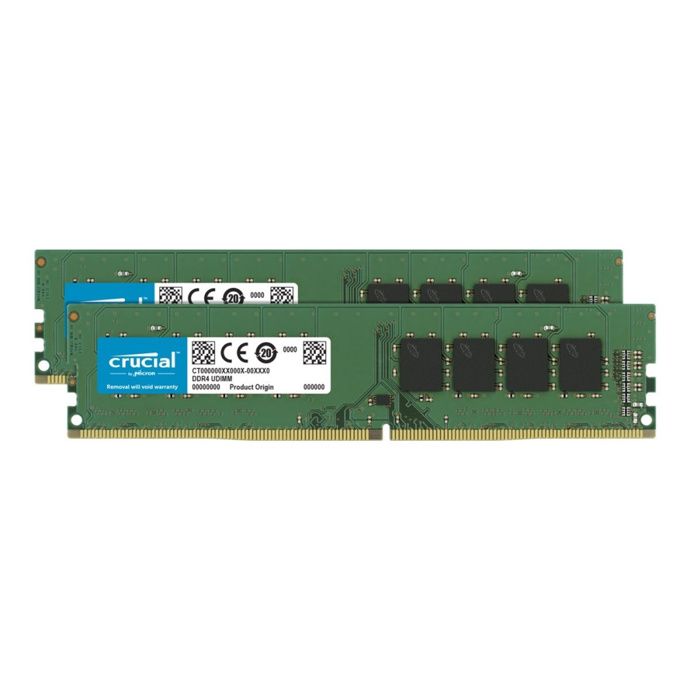 Produktbild för Crucial - DDR4 - sats - 32 GB: 2 x 16 GB - DIMM 288-pin - 3200 MHz / PC4-25600 - ej buffrad