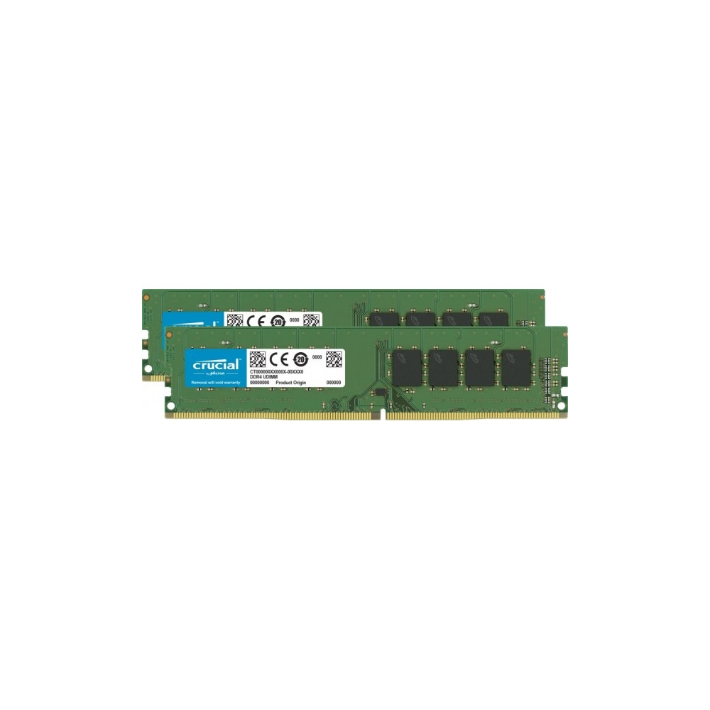 Produktbild för Crucial - DDR4 - sats - 32 GB: 2 x 16 GB - DIMM 288-pin - 3200 MHz / PC4-25600 - ej buffrad