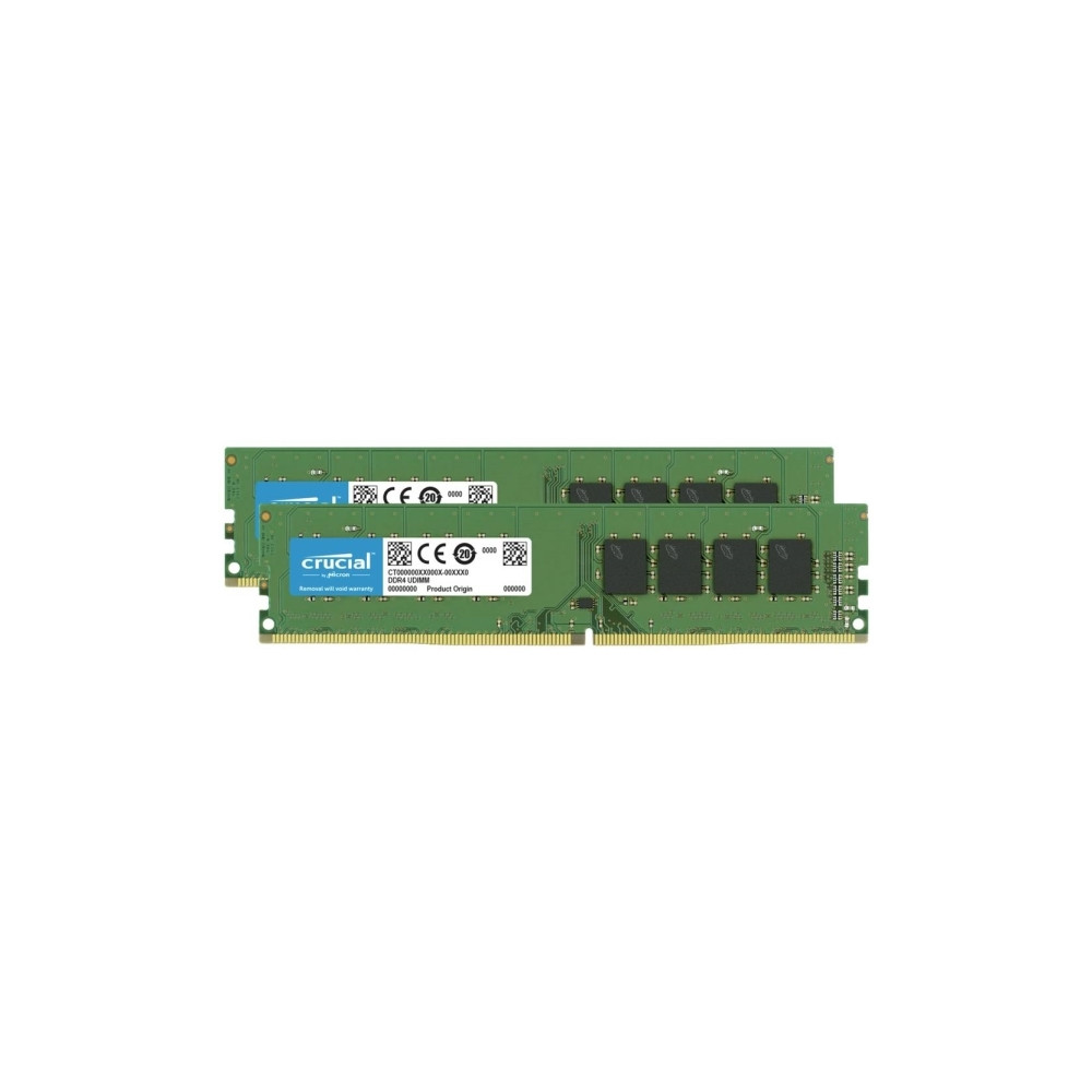 Produktbild för Crucial - DDR4 - sats - 32 GB: 2 x 16 GB - DIMM 288-pin - 3200 MHz / PC4-25600 - ej buffrad