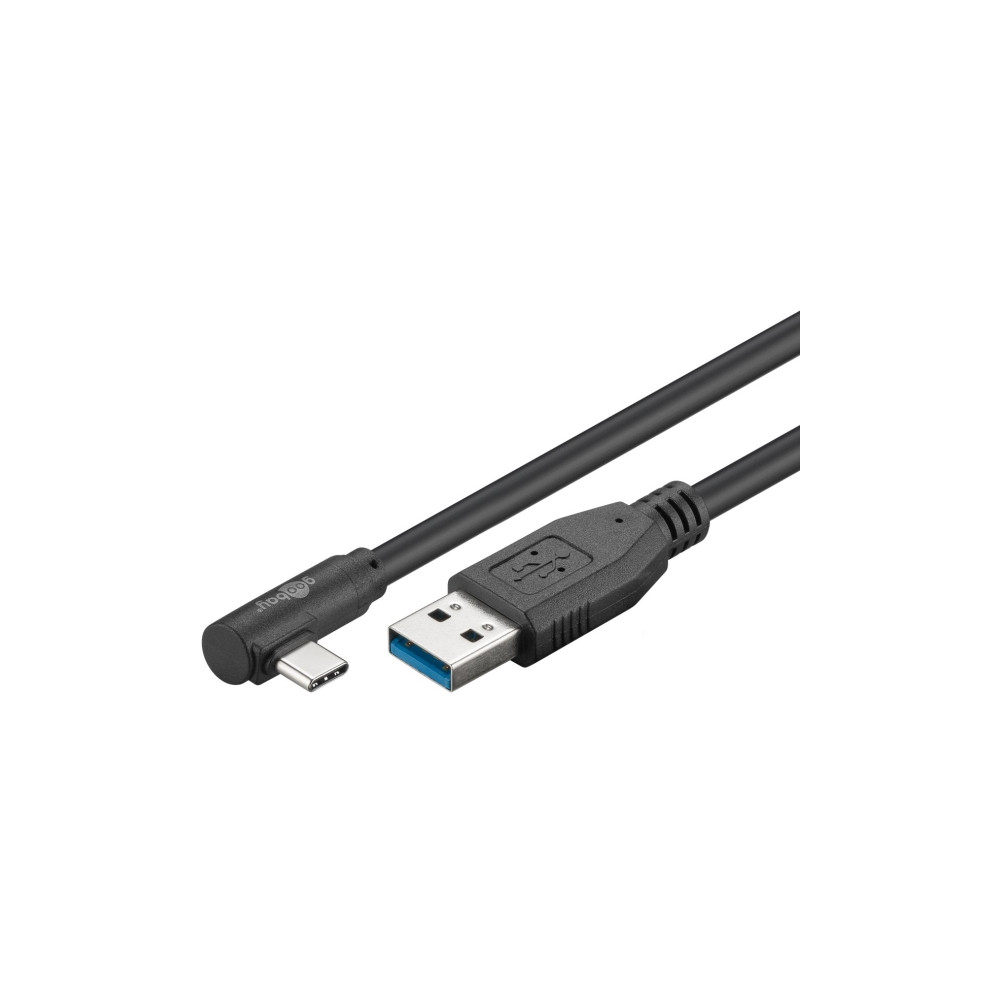 Produktbild för Goobay 66500, 0,5 m, USB A, USB C, USB 3.2 Gen 1 (3.1 Gen 1)...