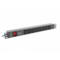 Produktbild för Lanberg PDU-08I-0200-C20-BK - överspänningsskydd - 4000 watt