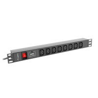 Produktbild för Lanberg PDU-08I-0200-C20-BK - överspänningsskydd - 4000 watt