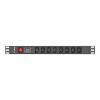 Produktbild för Lanberg PDU-08I-0200-C20-BK - överspänningsskydd - 4000 watt