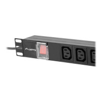 Produktbild för Lanberg PDU-08I-0200-C20-BK - överspänningsskydd - 4000 watt