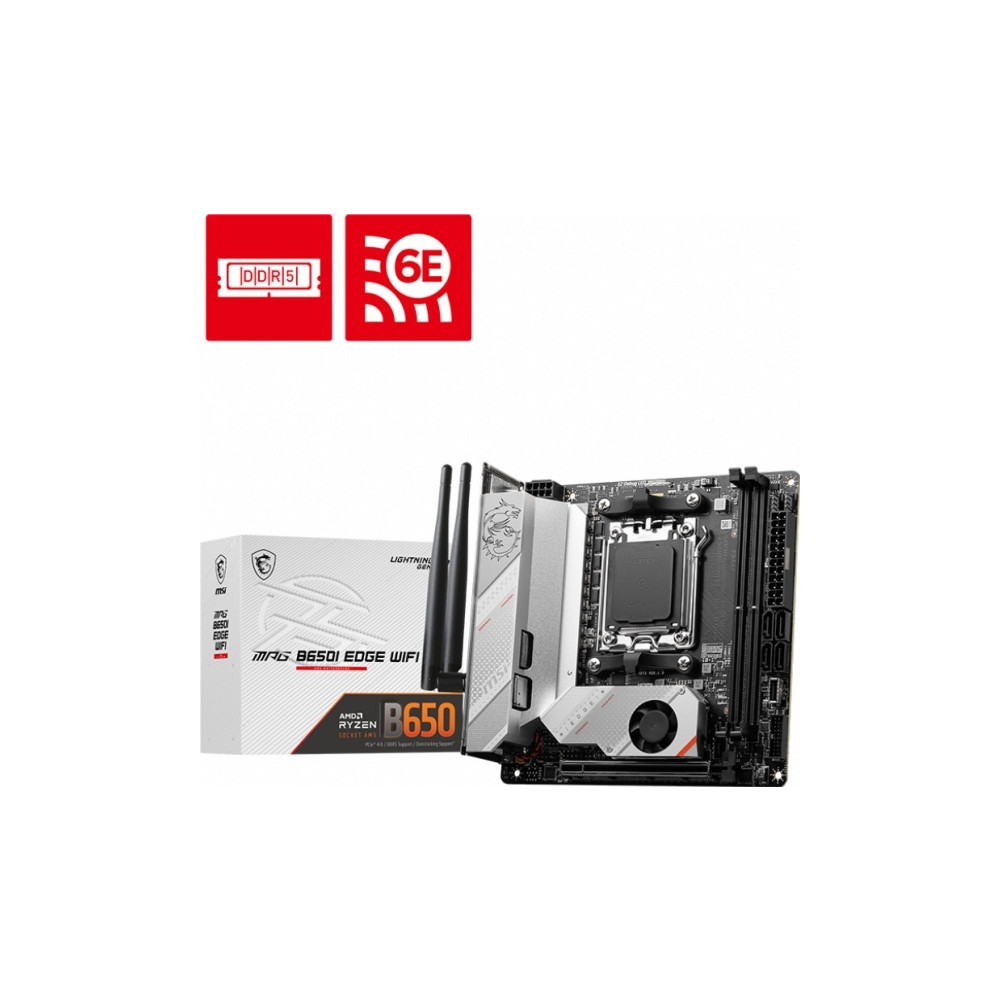 Produktbild för MSI MPG B650I EDGE WIFI - moderkort - mini ITX - Socket AM5 - AMD B650
