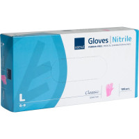 Produktbild för Abena - handskar - large - nitrilgummi - rosa (paket om 100)