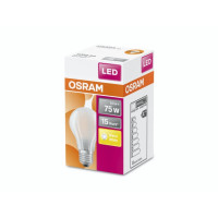 Produktbild för OSRAM Retrofit CLASSIC A - LED-glödlampa med filament - form: A60 - glaserad finish - E27 - 7.5 W - varmt vitt ljus - 2700 K