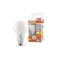 Produktbild för OSRAM Retrofit CLASSIC A - LED-glödlampa med filament - form: A60 - glaserad finish - E27 - 7.5 W - varmt vitt ljus - 2700 K