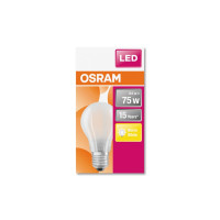 Produktbild för OSRAM Retrofit CLASSIC A - LED-glödlampa med filament - form: A60 - glaserad finish - E27 - 7.5 W - varmt vitt ljus - 2700 K