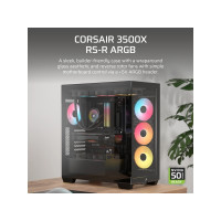 Produktbild för CORSAIR 3500X RS-R ARGB - mid tower - utökad ATX