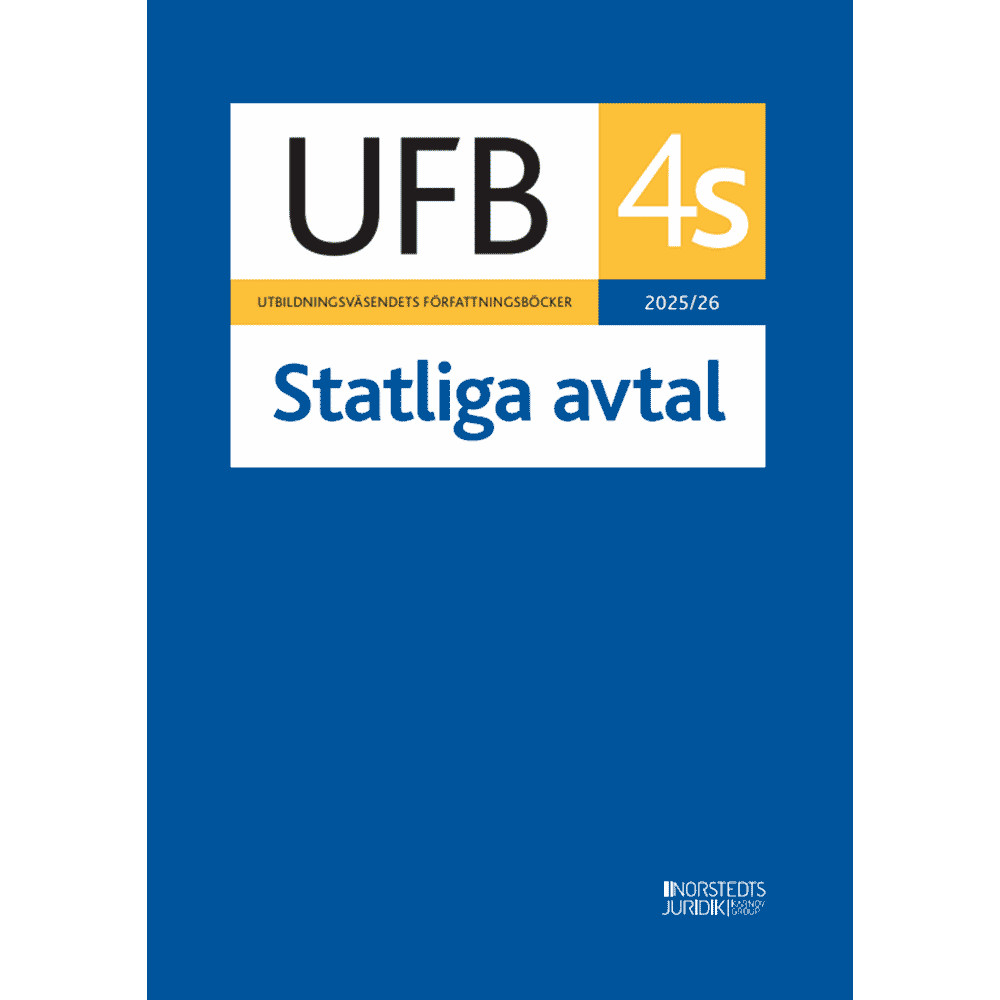 Produktbild för UFB 4 s Statliga avtal 2025/26 (häftad)