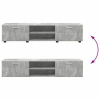 Produktbild för TV-bänkset med låda FLORIN 3 pcs Betonggrå Konstruerat trä