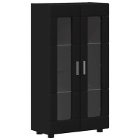 Produktbild för Sideboard FLORIN Svart 55,5 x 29 x 100 cm Konstruerat trä