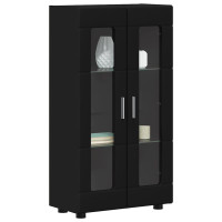 Produktbild för Sideboard FLORIN Svart 55,5 x 29 x 100 cm Konstruerat trä