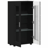 Produktbild för Sideboard FLORIN Svart 55,5 x 29 x 100 cm Konstruerat trä