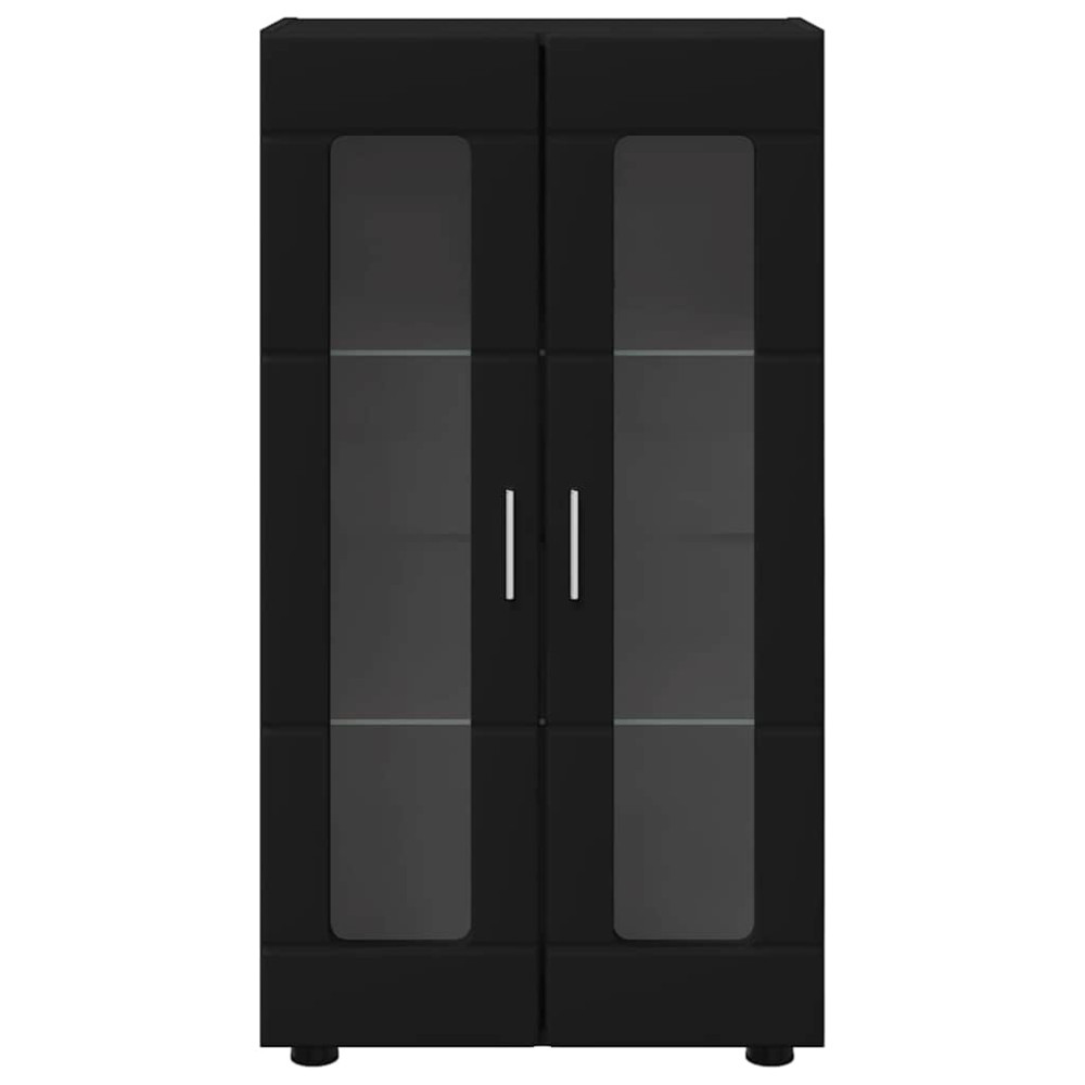 Produktbild för Sideboard FLORIN Svart 55,5 x 29 x 100 cm Konstruerat trä