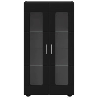 Produktbild för Sideboard FLORIN Svart 55,5 x 29 x 100 cm Konstruerat trä