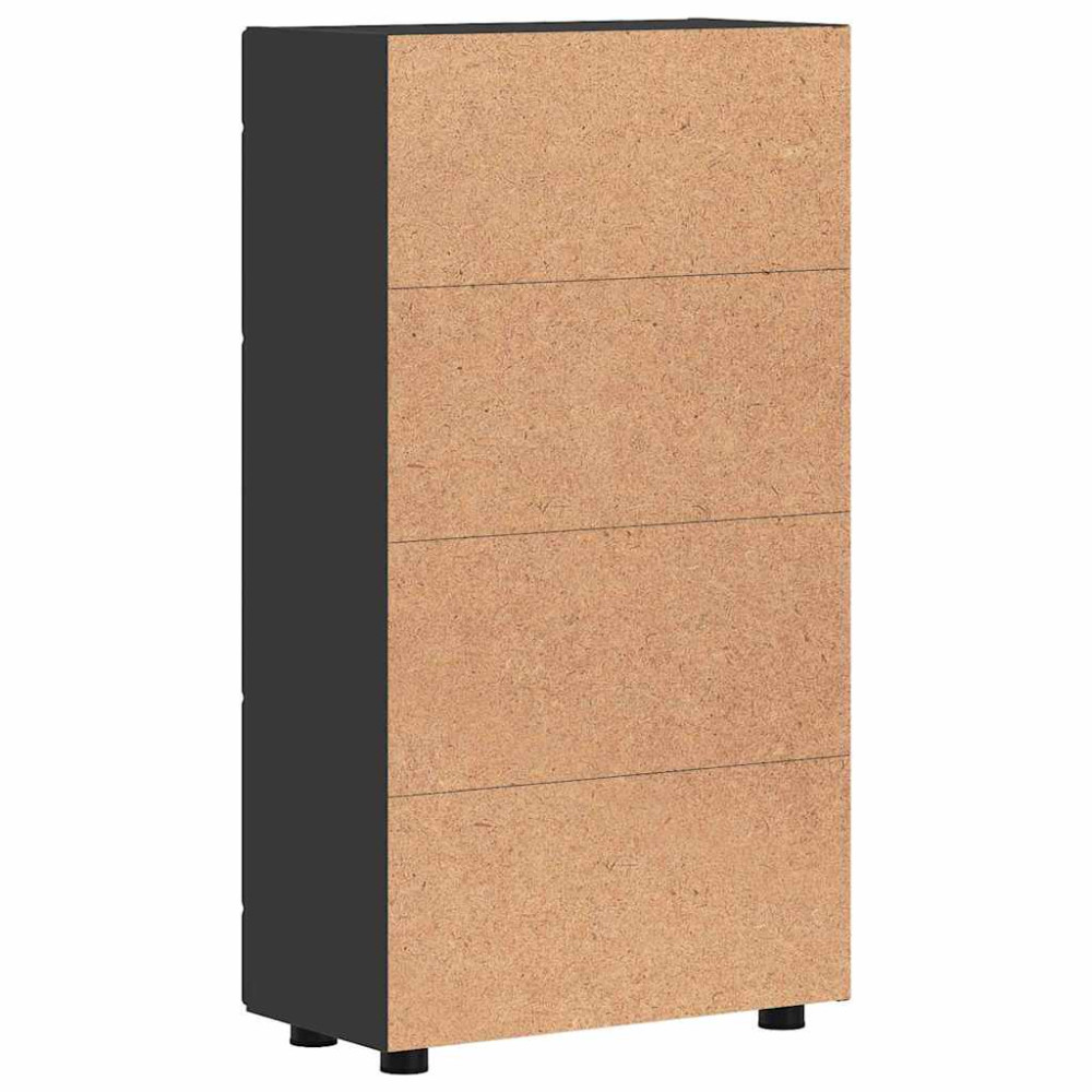 Produktbild för Sideboard FLORIN Svart 55,5 x 29 x 100 cm Konstruerat trä