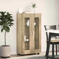 Produktbild för Sideboard FLORIN Sonoma-ek 55,5 x 29 x 100 cm Konstruerat trä