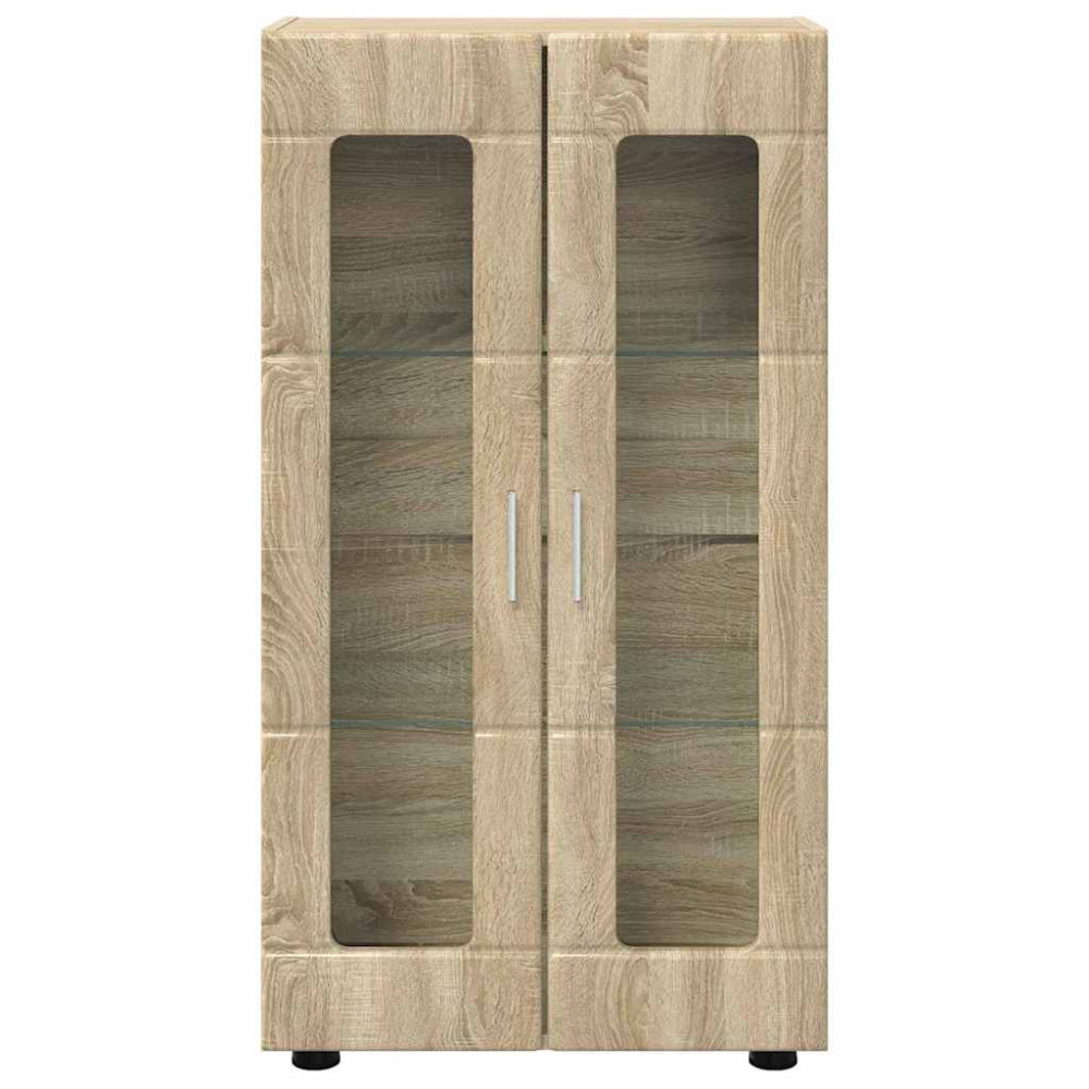 Produktbild för Sideboard FLORIN Sonoma-ek 55,5 x 29 x 100 cm Konstruerat trä