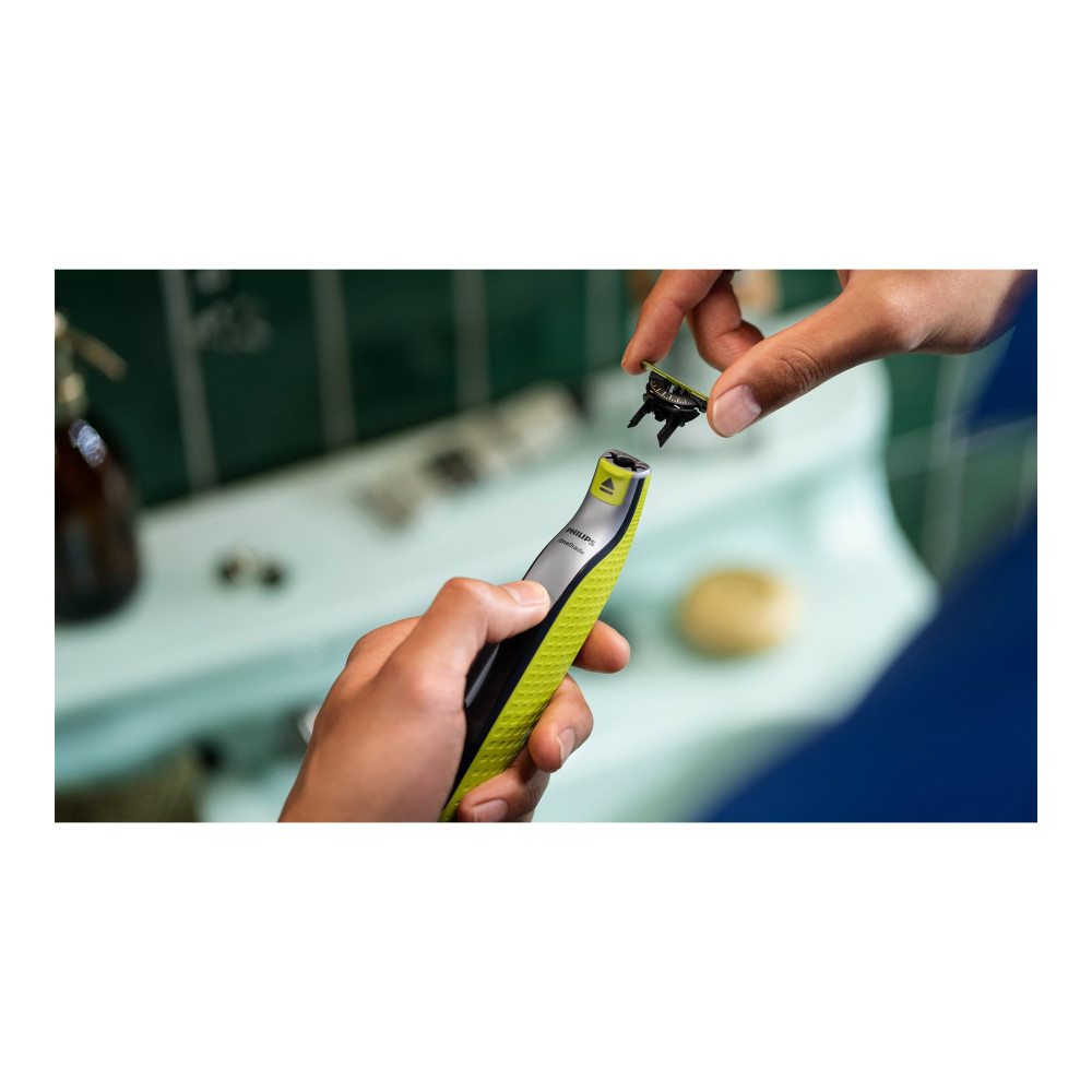 Produktbild för Philips OneBlade 360 QP2834 - trimmer - limegrön/kolgrå