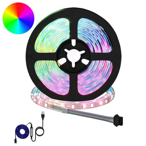 vidaXL LED Band 2 pcs Svart och Transparent 3000 mm Koppar och plast
