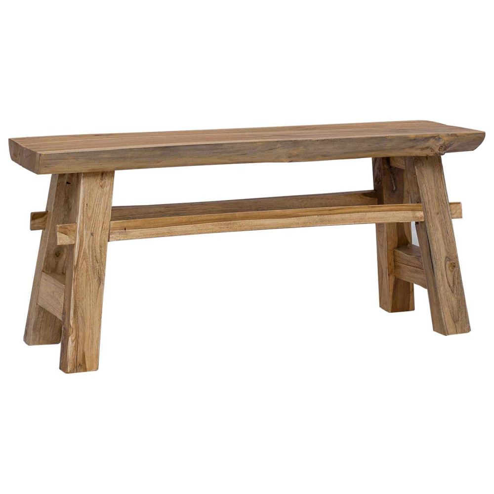 Produktbild för bänk Naturfärg 100 x 29 x 43,5 cm Massivt teakträ
