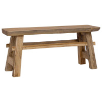 Produktbild för bänk Naturfärg 100 x 29 x 43,5 cm Massivt teakträ