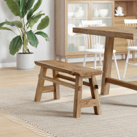 Produktbild för bänk Naturfärg 100 x 29 x 43,5 cm Massivt teakträ