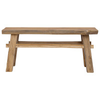Produktbild för bänk Naturfärg 100 x 29 x 43,5 cm Massivt teakträ